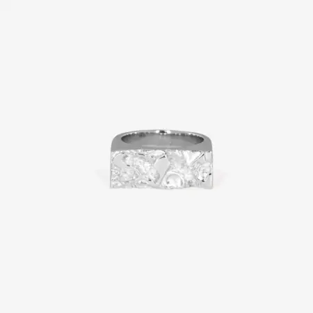 <b> IX STUDIO </b> <br> Rustic Ring Silver